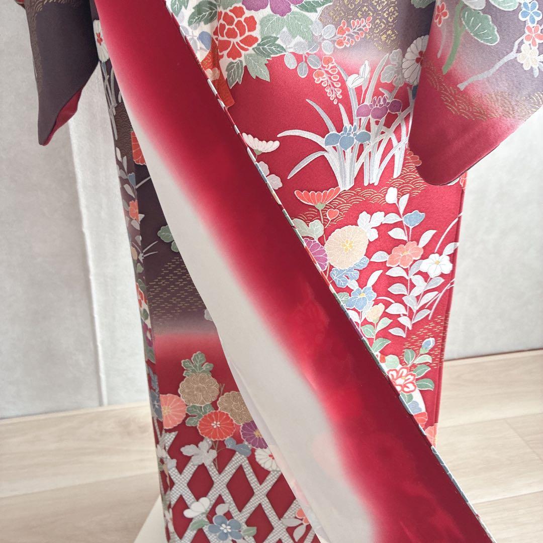 付け下げ　小紋　フルセット　着物　トールサイズ　正絹　訪問着　鮮やか美　J1