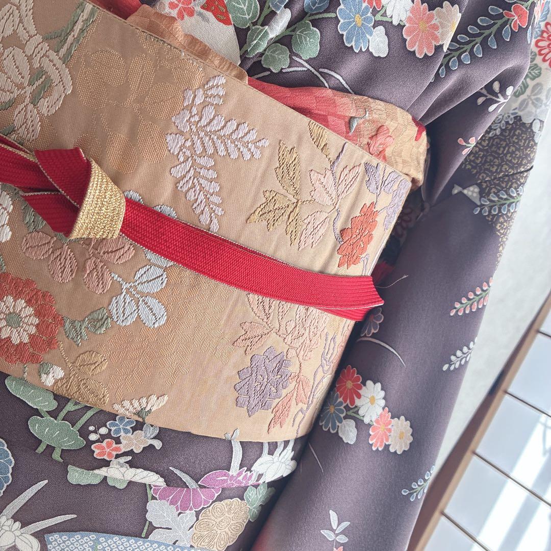 付け下げ　小紋　フルセット　着物　トールサイズ　正絹　訪問着　鮮やか美　J1