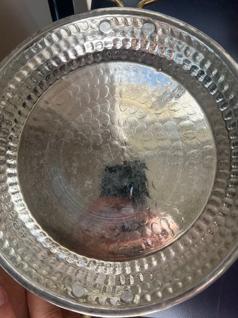 銅製ハンマード鍋セット 4点