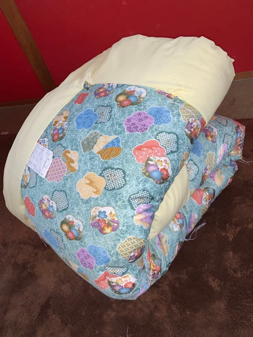 西川生地綿100%サテン手造り綿わた入りシングル掛布団155x200cmカバー付