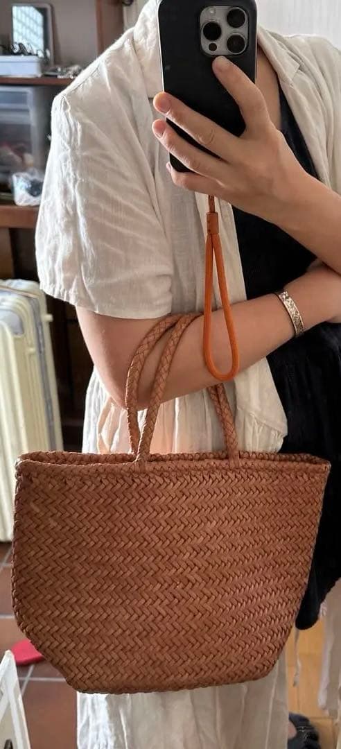 dragon diffusion レザーメッシュハンドバッグ