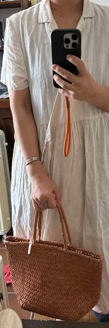 dragon diffusion レザーメッシュハンドバッグ