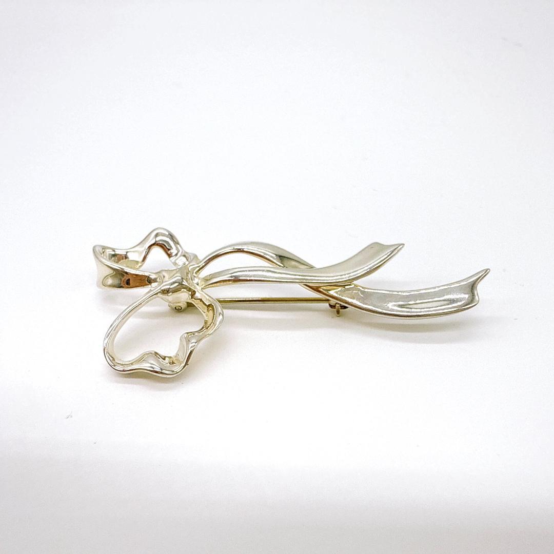 TIFFANY＆Co ティファニー SV925 リボン ピンブローチ ピンバッジ