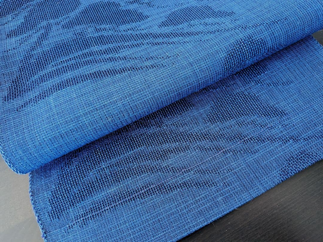 正絹　夏帯　松透かし織