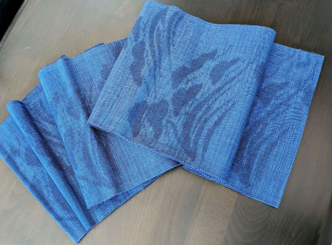 正絹　夏帯　松透かし織