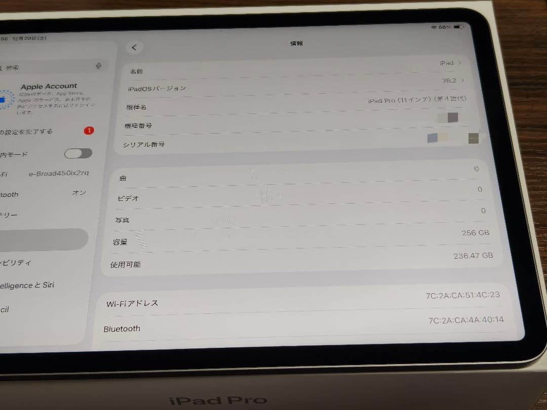 iPad Pro 256GB 本体 中古 +Apple Pencil純正