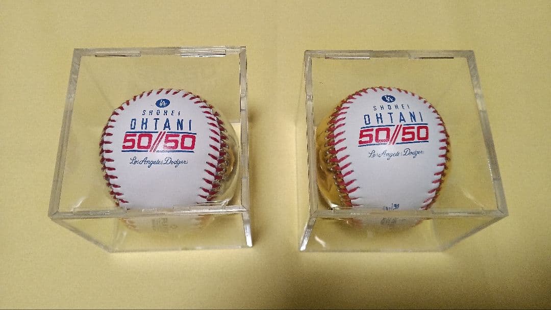 【 ドジャース 大谷５０ー５０金銀 ボール＆各種記念プレート６枚＆空ケース４個】