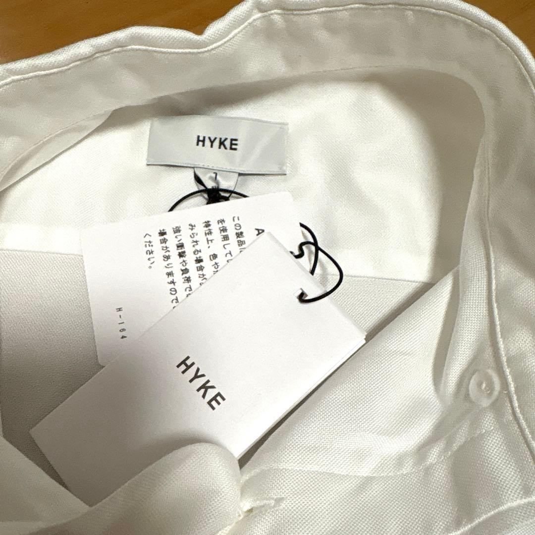 新品　HYKE シースルー袖　ボタンダウンシャツ