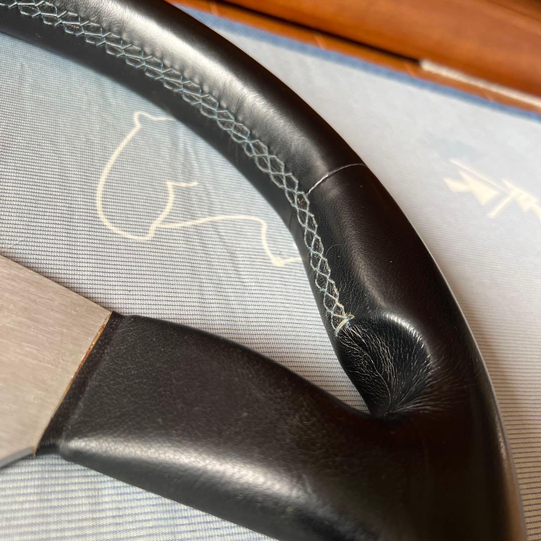 personal ステアリング　ネオ・イーグルTi 革巻き極太リム 34φ