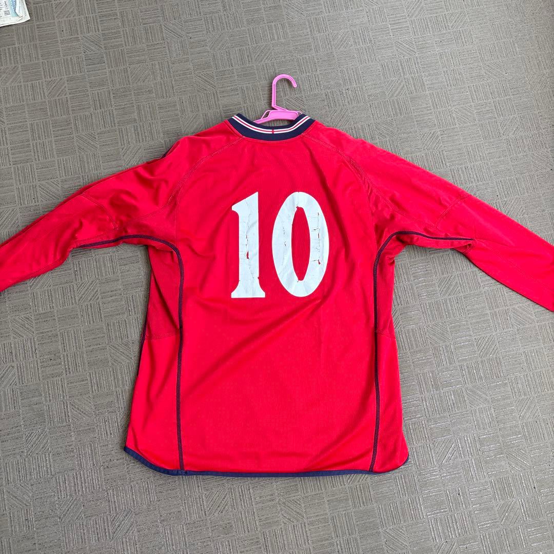 【珍品】イングランド代表 UNBRO ネイビー/レッド 長袖シャツ 10