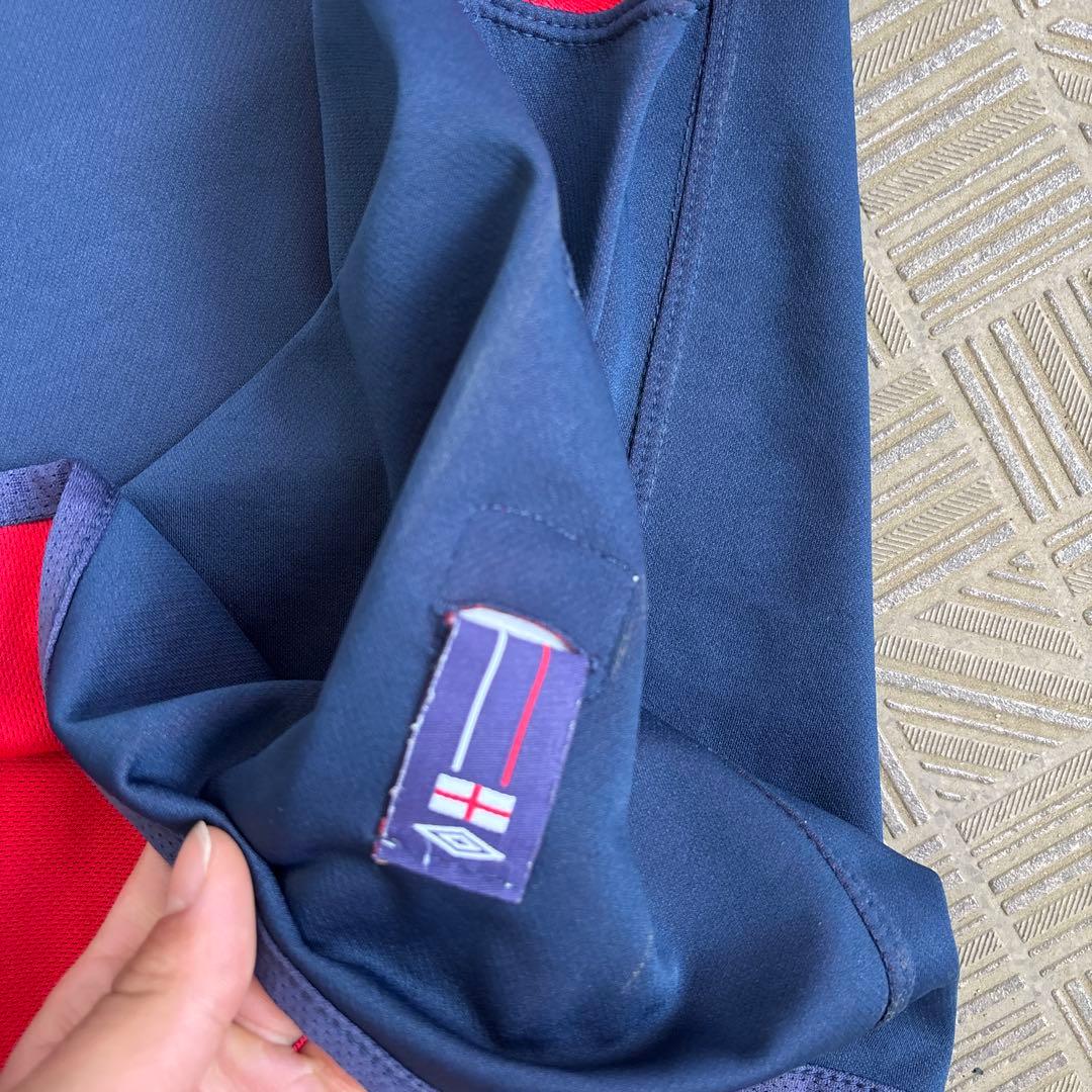 【珍品】イングランド代表 UNBRO ネイビー/レッド 長袖シャツ 10