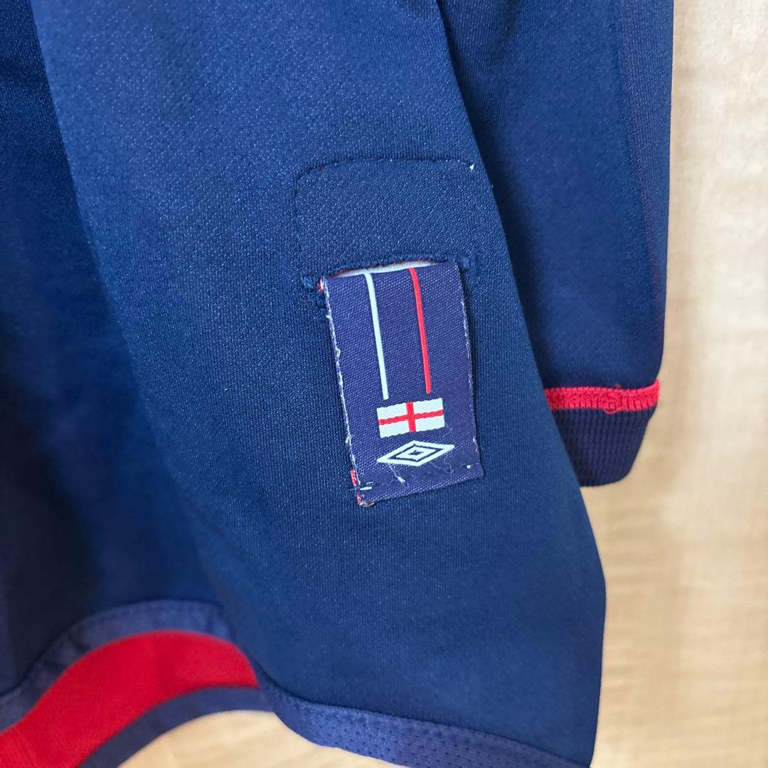 【珍品】イングランド代表 UNBRO ネイビー/レッド 長袖シャツ 10