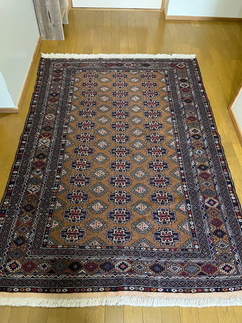 トルクメン ヴィンテージラグ 美品　約124x180cm