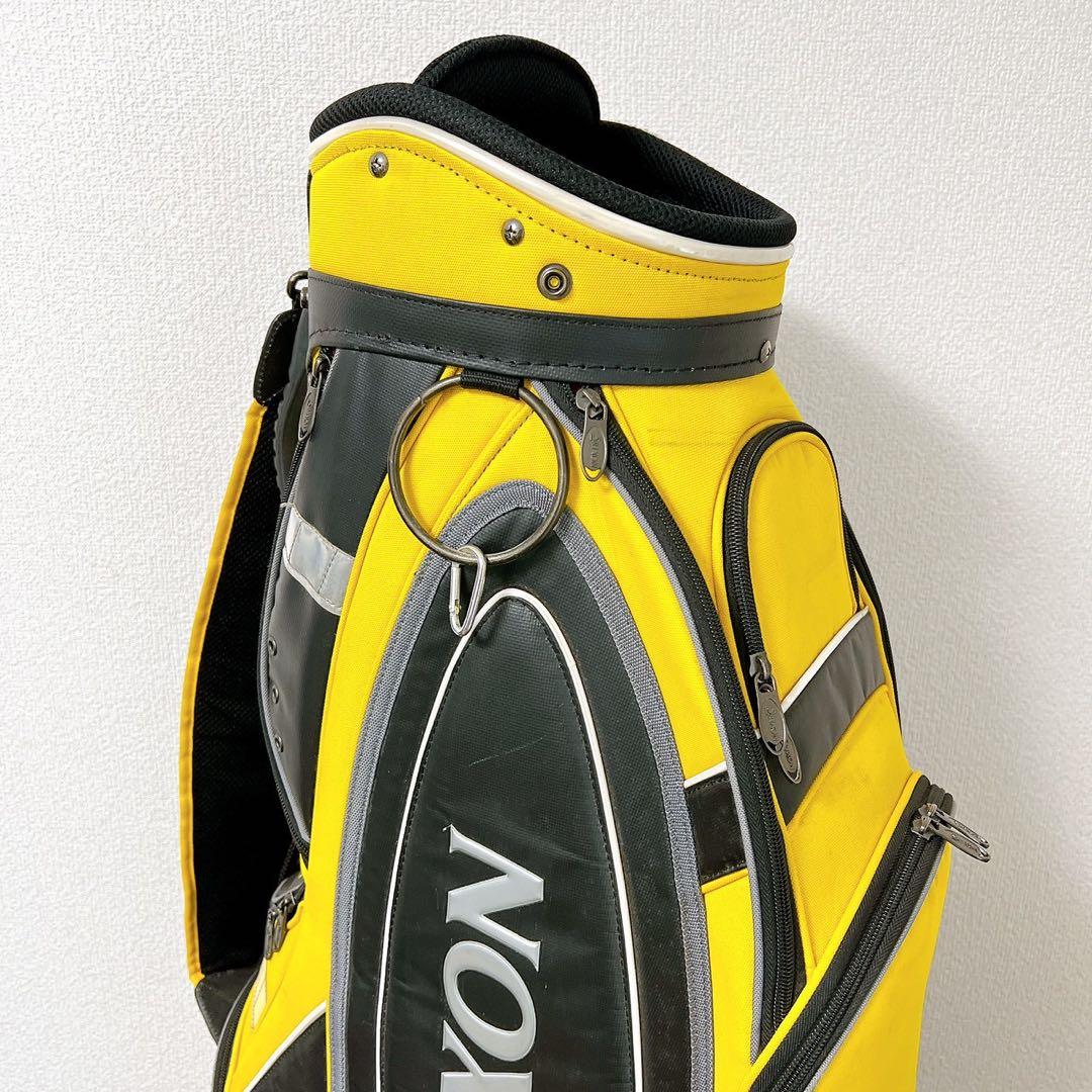 SRIXON スリクソン キャディバッグ 9型 5分割 黄色ゴルフバッグフード付