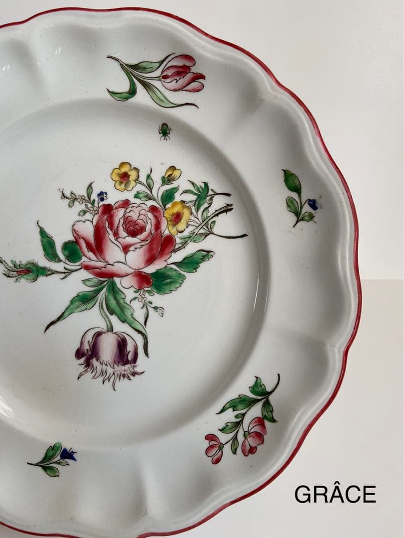 Lunéville　K&G　CHINA　手書きのプレート