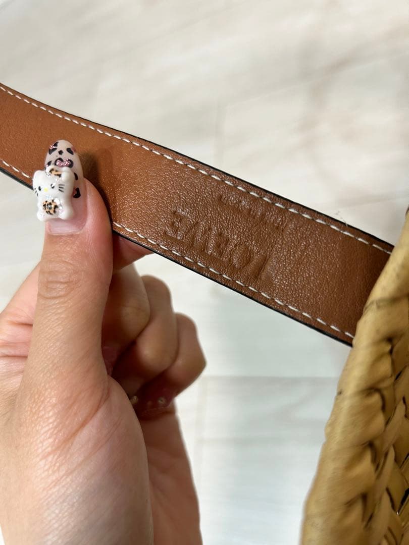 LOEWE ストロー かごバッグ ベージュ