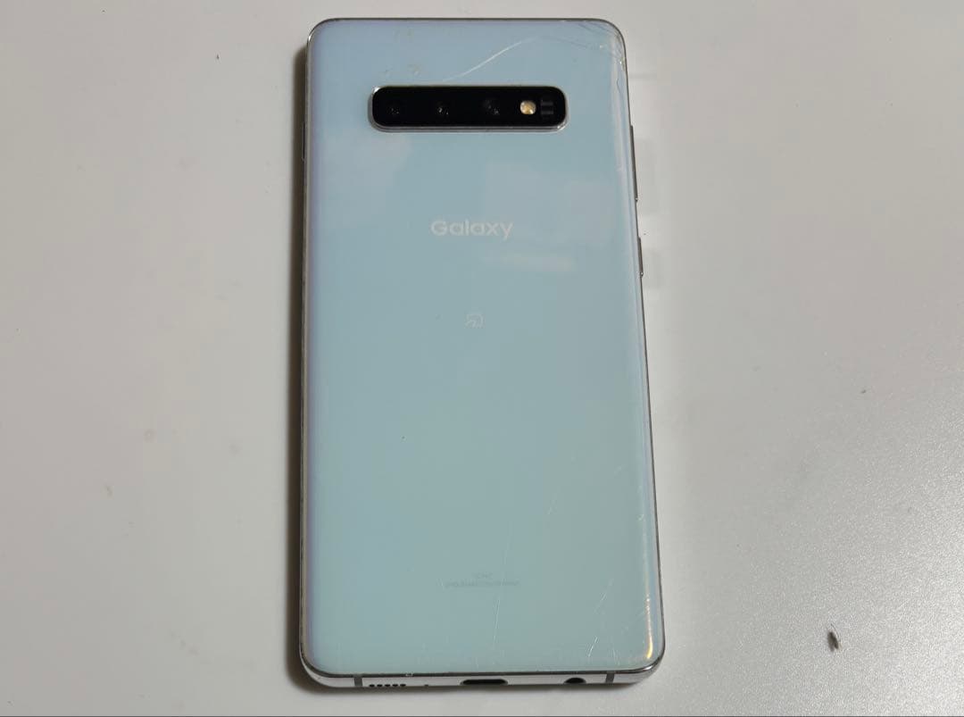 128G SCV42 Galaxy S10+ プリズムホワイト au SIMフリ
