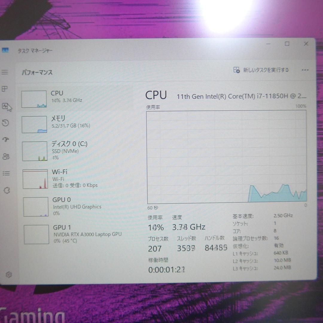 その他ノートPC本体 HP ZBook15 G8 i7 11850H RTX A3000 RAM32G