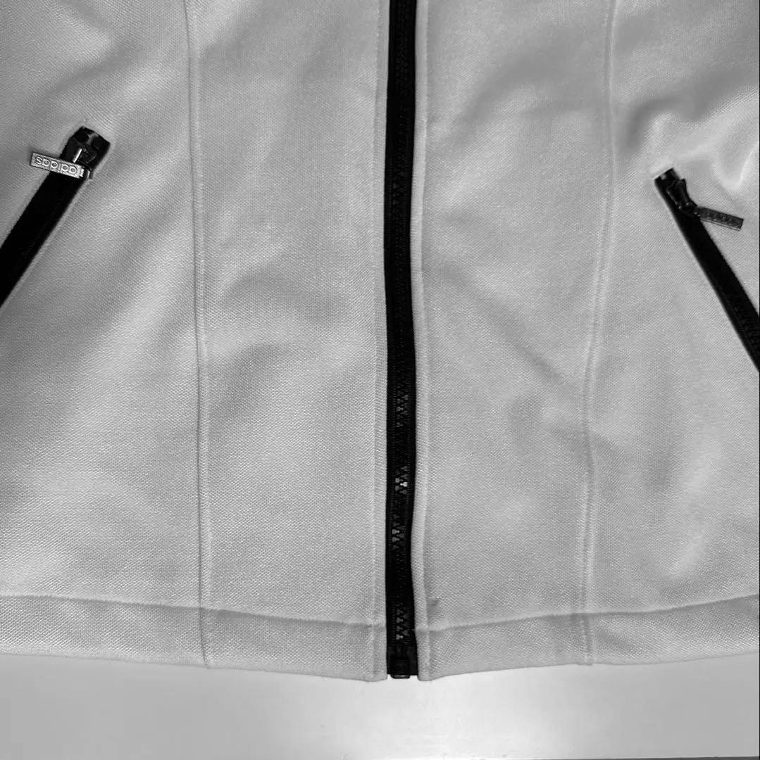 美品 adidas デサント製 トラックジャケット JASPO L 白黒