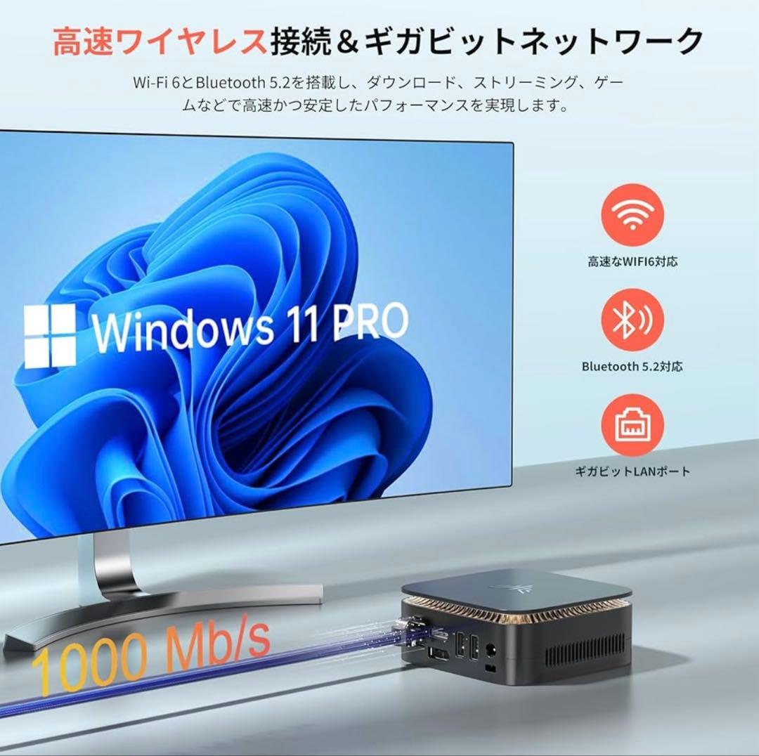 【2025新型・N150初登場】 ミニpc 最大3.60GHz WIFI6