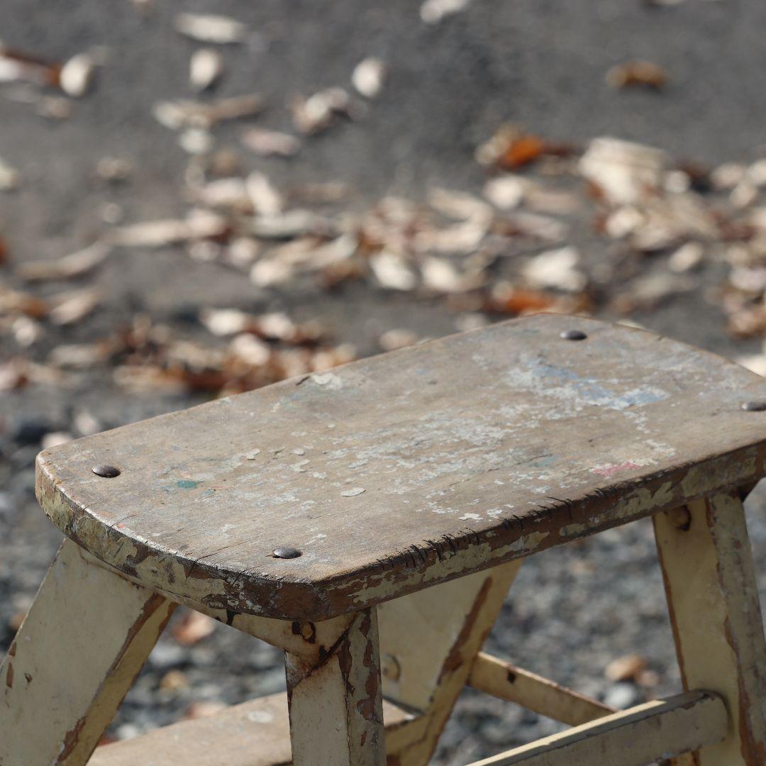 アンティーク ビンテージ 木製ラダー 脚立 ディスプレイ 飾り台 インテリア雑貨