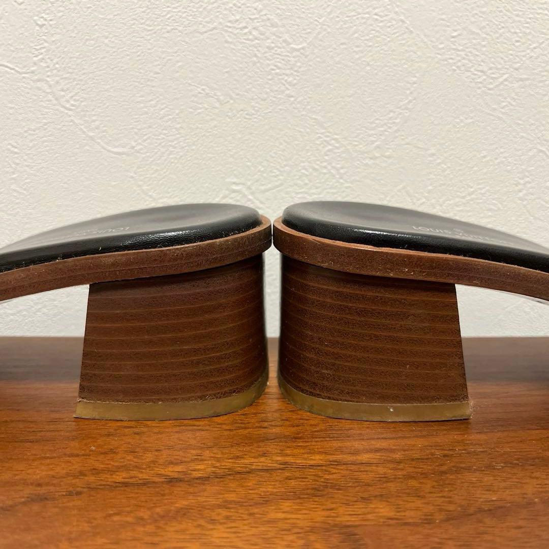 ルイヴィトン　黒　ミュール