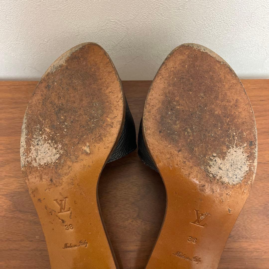 ルイヴィトン　黒　ミュール