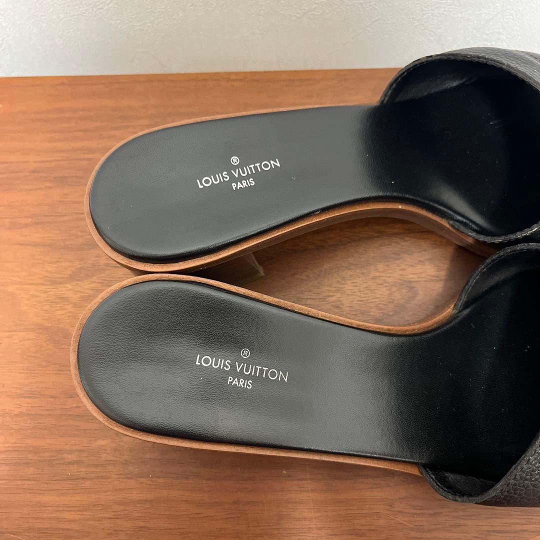 ルイヴィトン　黒　ミュール