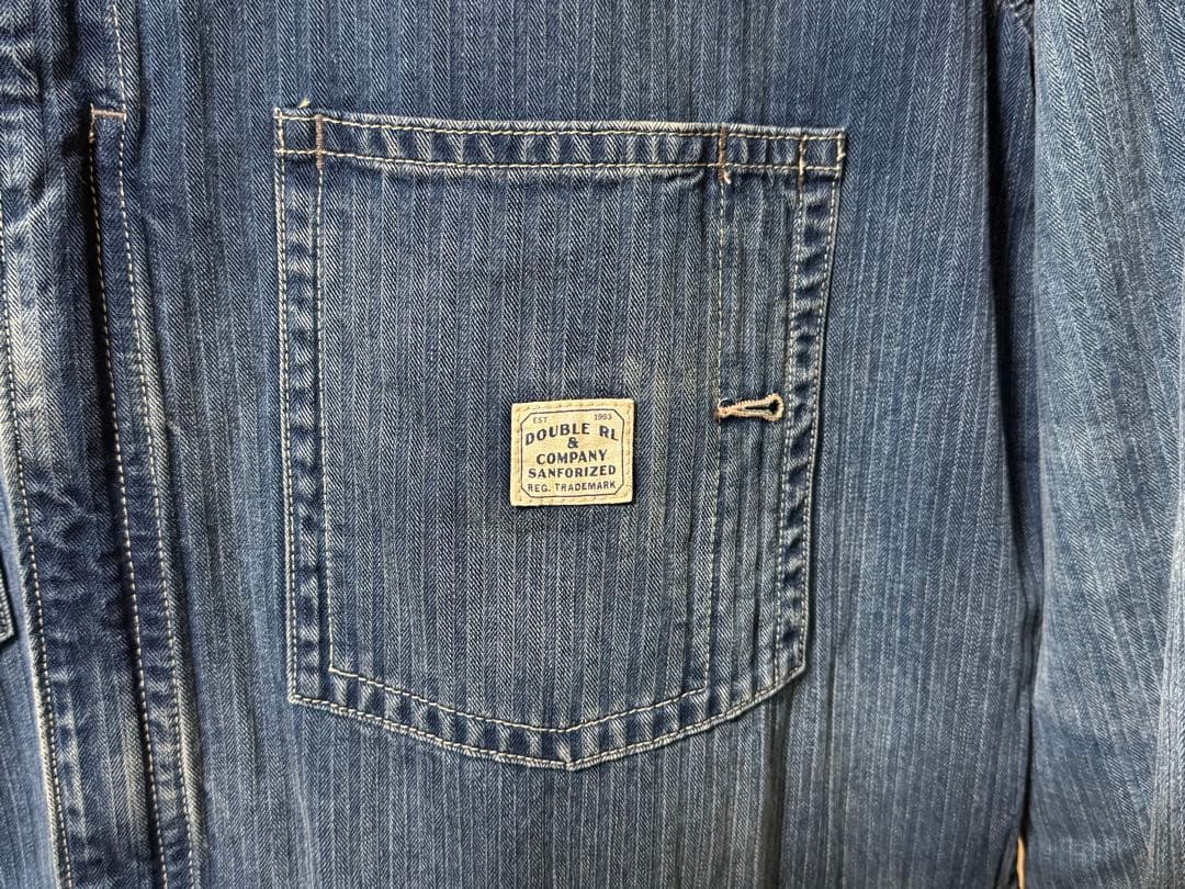 RRL ダブルアールエル　インディゴ　ヘリンボーン　オールインワン　つなぎ