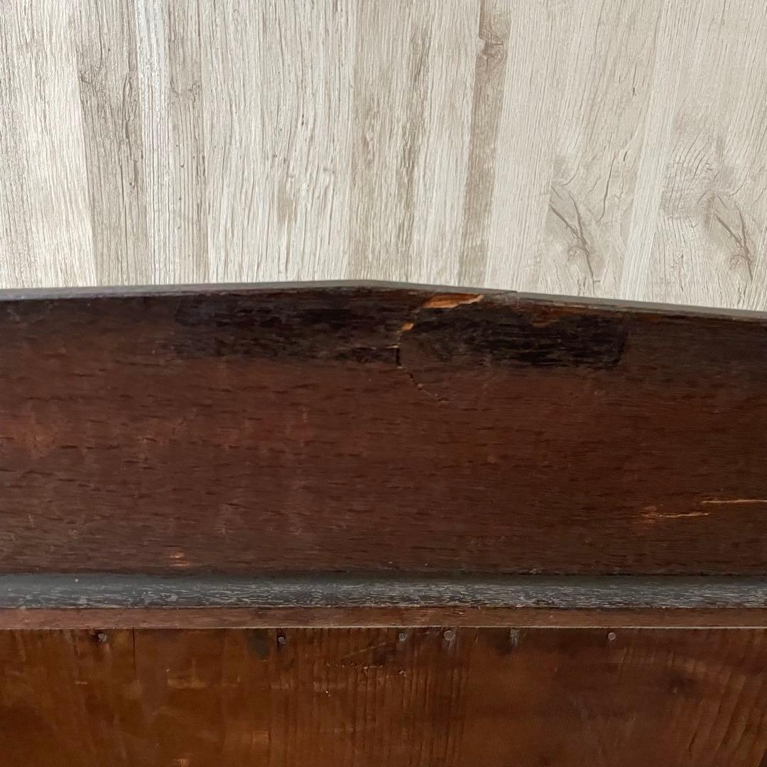 アンティーク ガラス戸棚 キャビネット 飾り棚 古家具 骨董棚 和製アンティーク