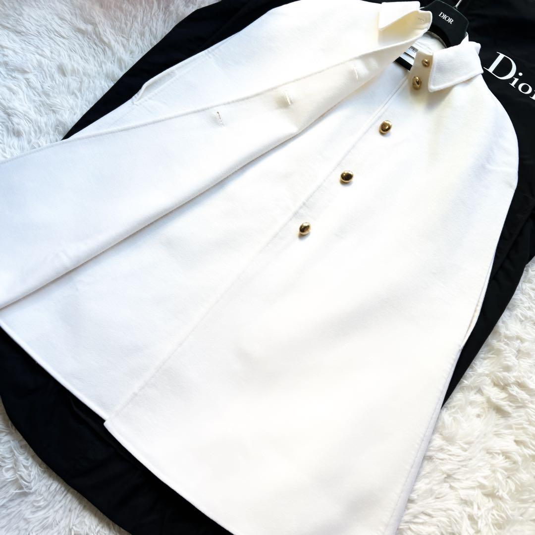 極美品　Christian Dior ディオール　ケープ　ダブルフェイス　コート