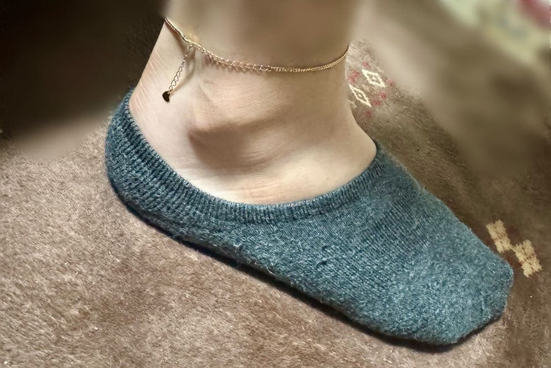 アンクレット、2面カット喜平チェーン、18K、18金