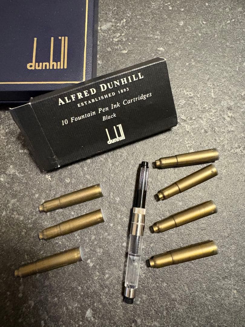ダンヒル 万年筆 14K GERMANY刻印 コンバーター付 ボールペンセット