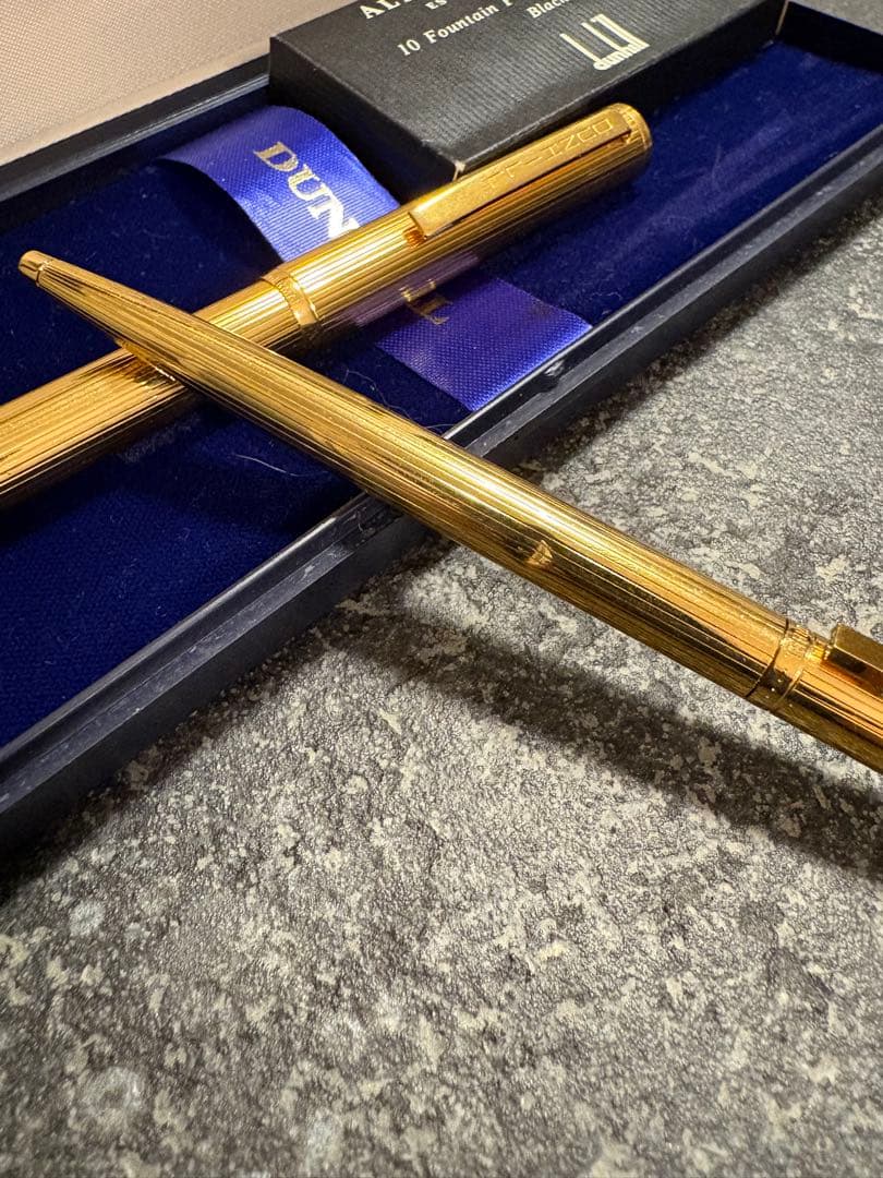 ダンヒル 万年筆 14K GERMANY刻印 コンバーター付 ボールペンセット