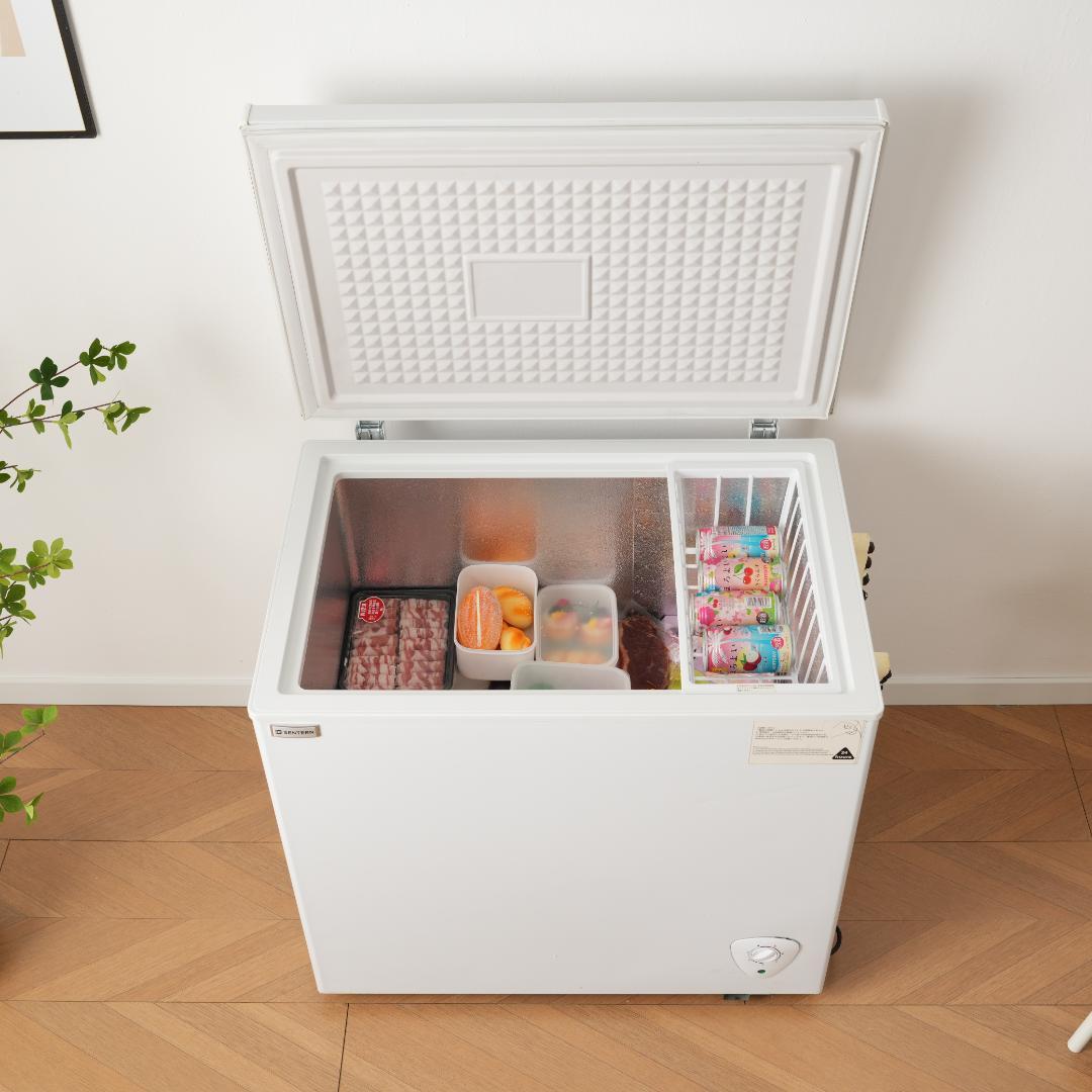 冷凍庫 153L 家庭用 業務用 チェストフリーザー 上開き バスケット付き