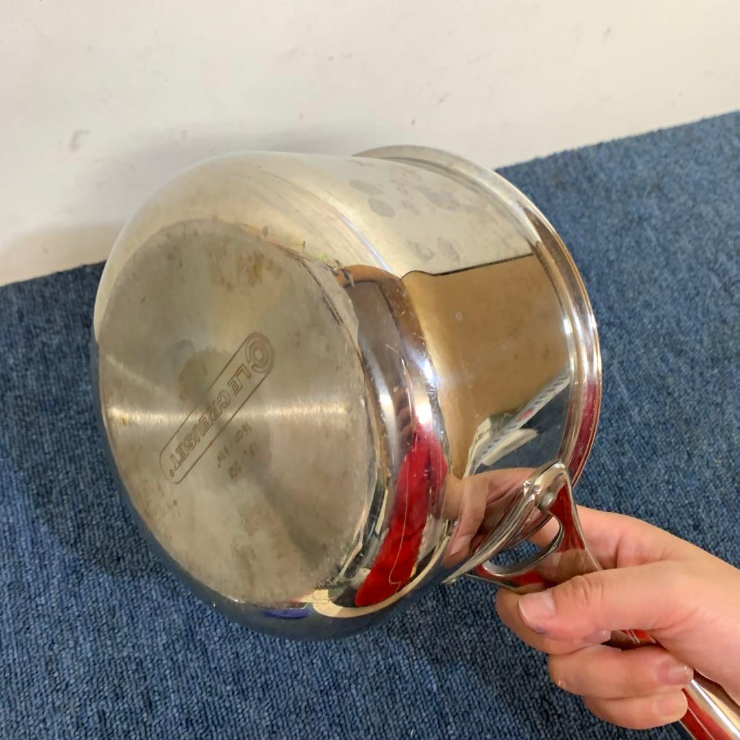 ル・クルーゼ ステンレス片手鍋　ソースパン 蓋つき　16㎝