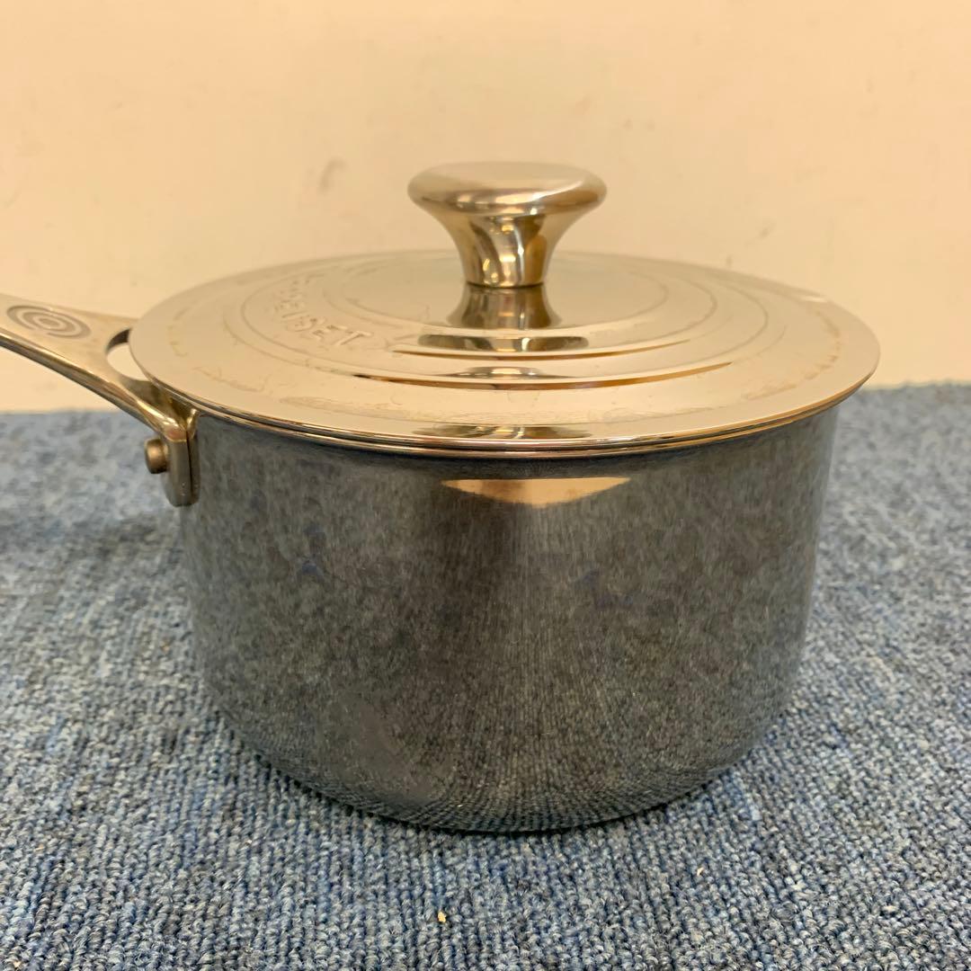 ル・クルーゼ ステンレス片手鍋　ソースパン 蓋つき　16㎝