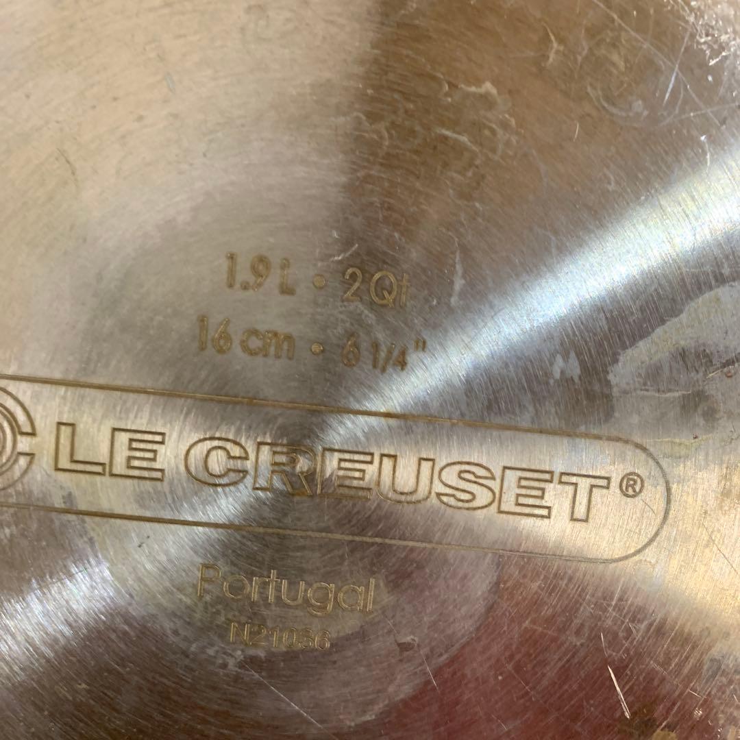 ル・クルーゼ ステンレス片手鍋　ソースパン 蓋つき　16㎝