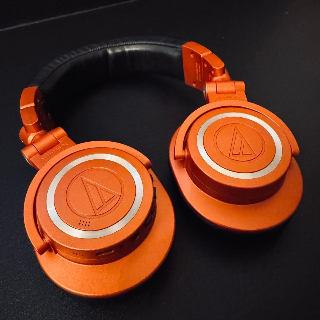 【美品】ATH-M50xBT2 オレンジ ワイヤレスヘッドホン