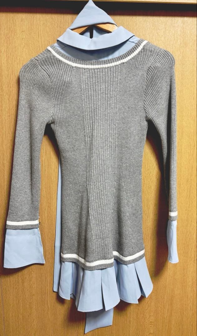 LIP SERVICE シャツドッキングプリーツワンピース リップサービス