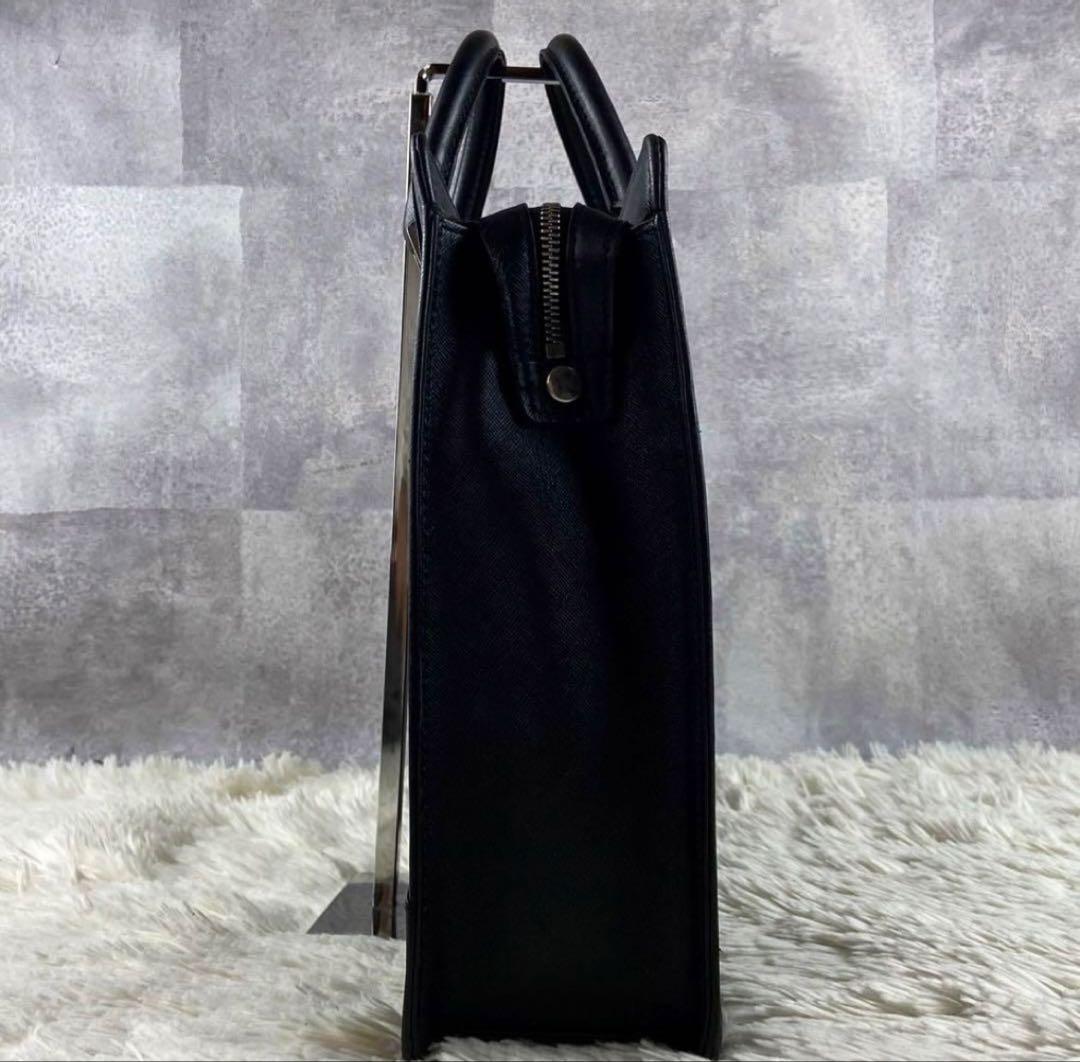 極美品 BURBERRY レザー ビジネスバッグ サフィアーノ ブラック