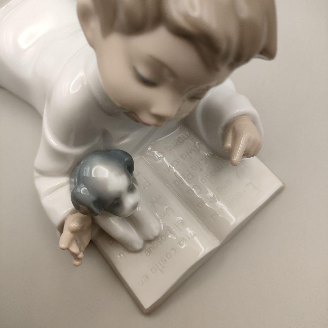 ✦美品✦ リヤドロ NAO　一緒にお勉強　1285　男の子　犬