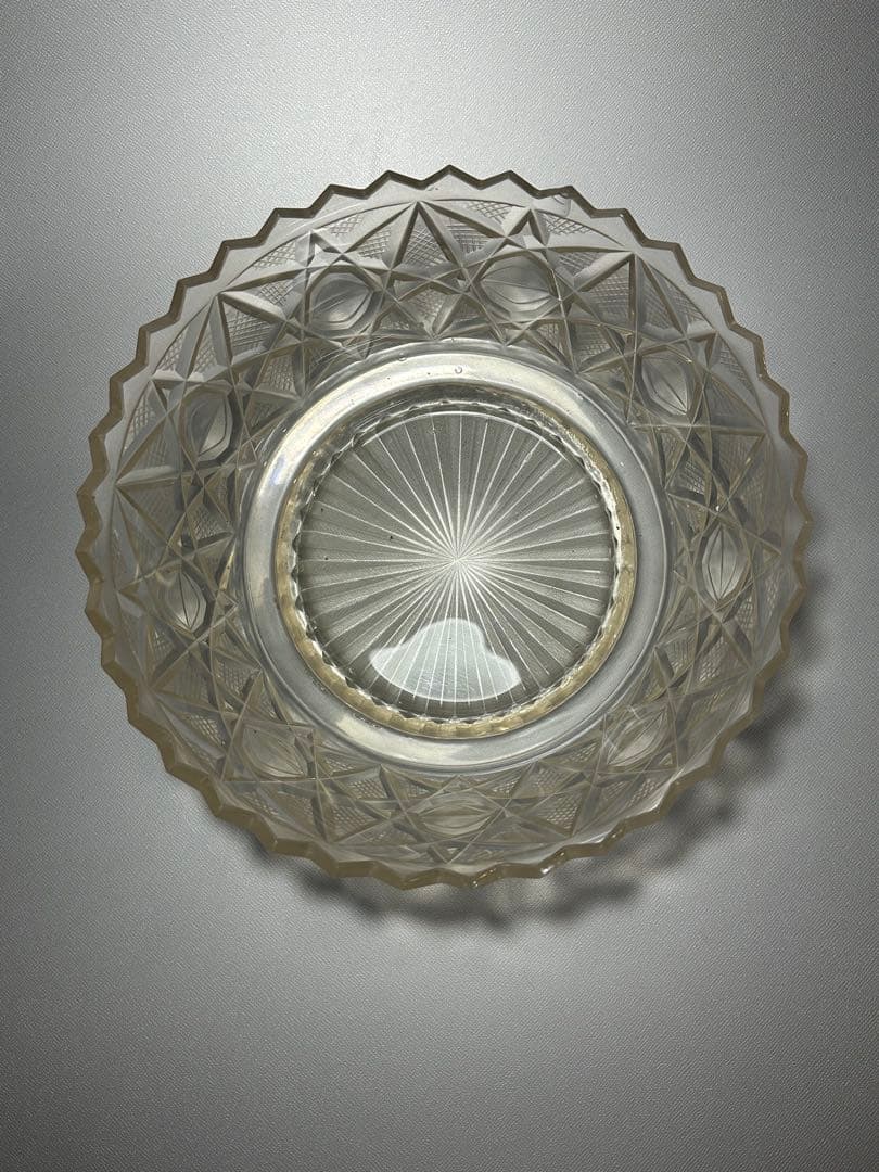 江戸ガラス　切子　鉢　江戸時代後期　合わせ箱　検索:薩摩切子　キリコ　ギヤマン