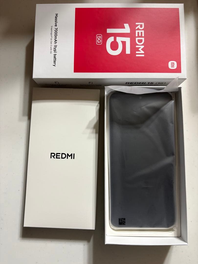 未使用 REDMI 15 5G スマホ チタングレー4GB/128GB