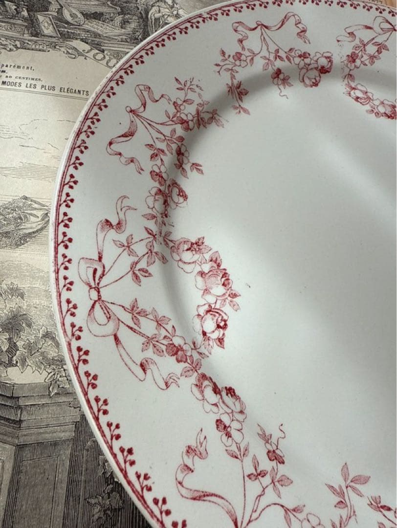 Sarreguemines Mozart Rouge 24cm平皿