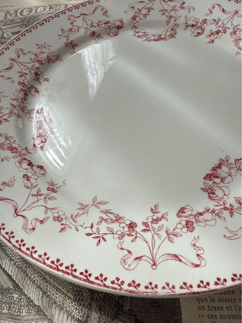 Sarreguemines Mozart Rouge 24cm平皿