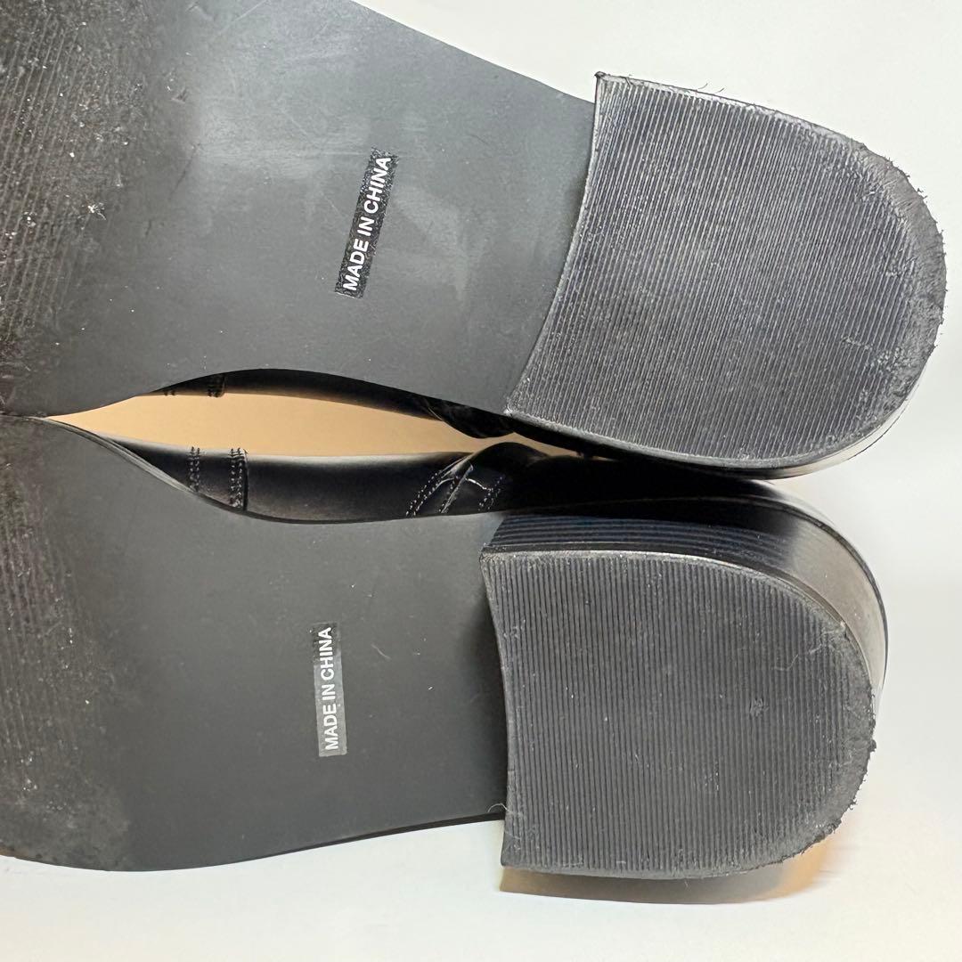 【本革】Lui’s ルイス ヒールレザーブーツ 42 黒 メンズ ウエスタン