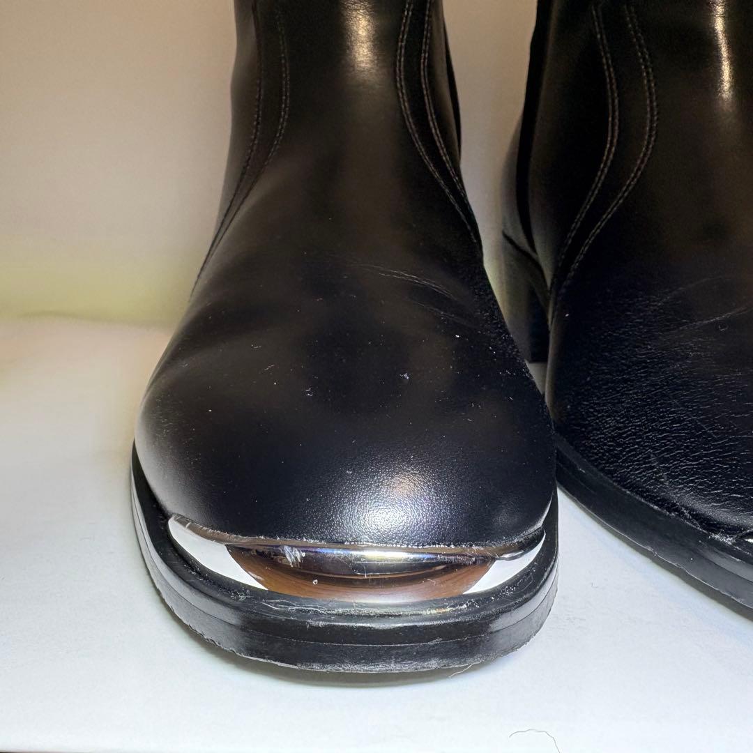 【本革】Lui’s ルイス ヒールレザーブーツ 42 黒 メンズ ウエスタン