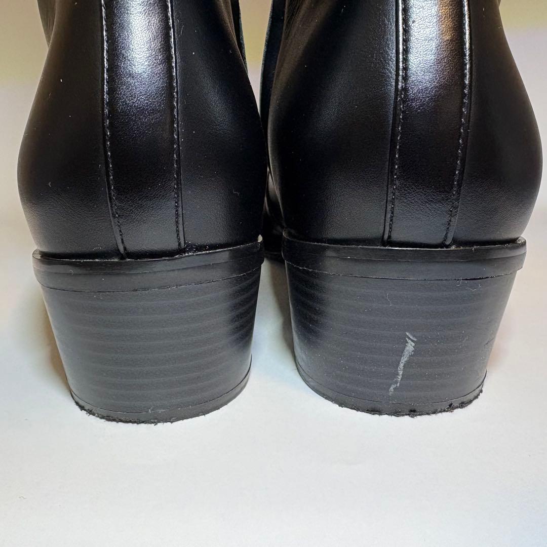 【本革】Lui’s ルイス ヒールレザーブーツ 42 黒 メンズ ウエスタン