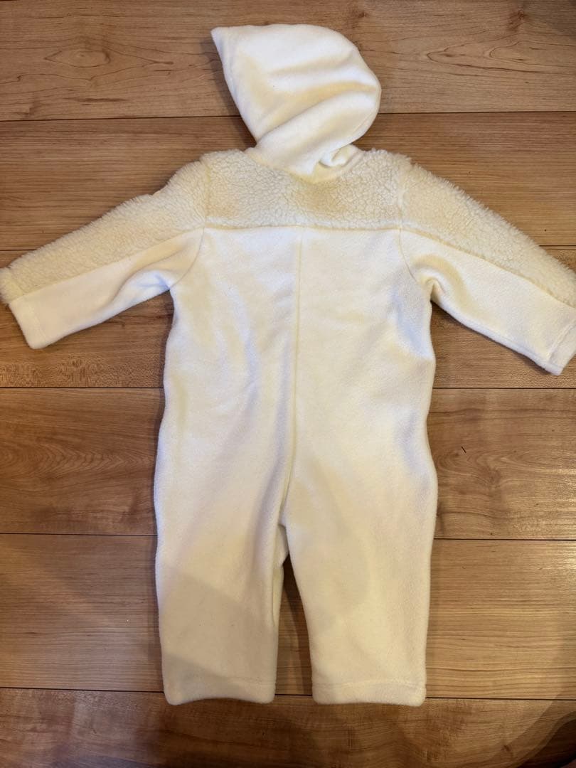 MONCLER フリースロンパース ホワイト